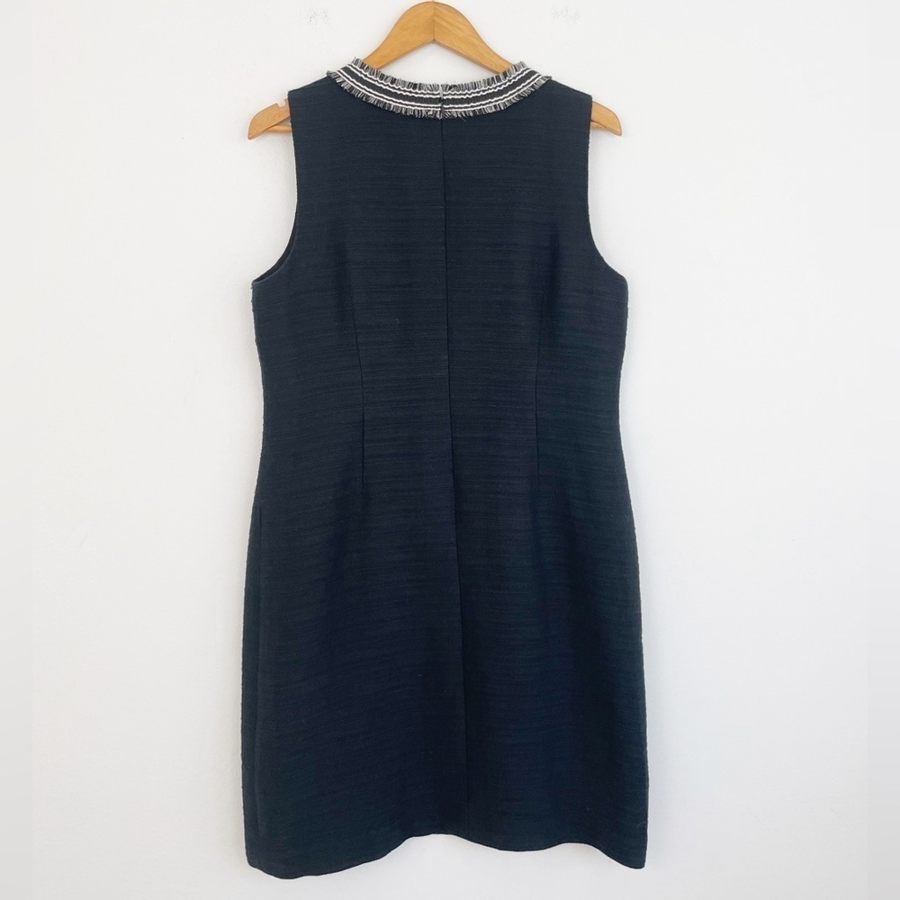 Talbots Black Embroidered Minimalist Basic V-Neck… - image 7